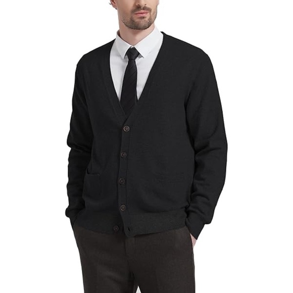 Inca Fashions Peruvian Alpaca Golf Cardigan Vintage Professional Black Men - Picture 10 of 11